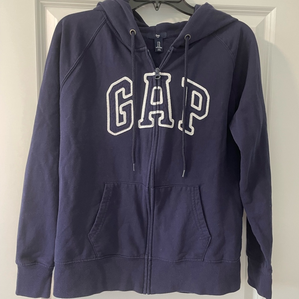 GAP Blue Zip-Up Jacket with Hood